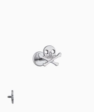 ☠️ Titanium Skull Flatback Stud - OumoJewelry