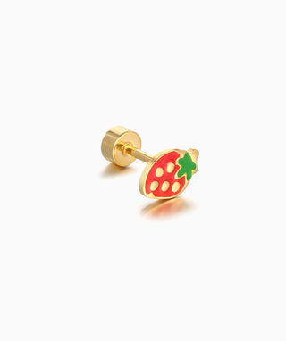 Strawberry Flatback Stud - OumoJewelry