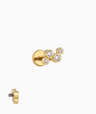 Shiny Flatback Stud - OumoJewelry