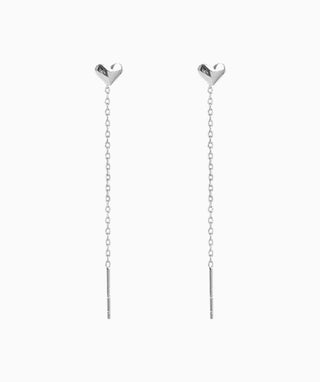Puffed Heart Ear Threads - OumoJewelry
