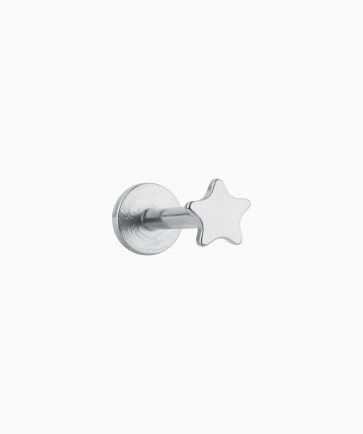 Basic Star Flatback Stud - Stainless Steel - Helix, Forward Helix, Upper Lobe - Oumo Jewelry