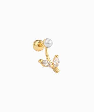 Pearls Rose Stud - OumoJewelry