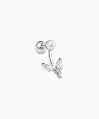 Pearls Rose Stud - OumoJewelry