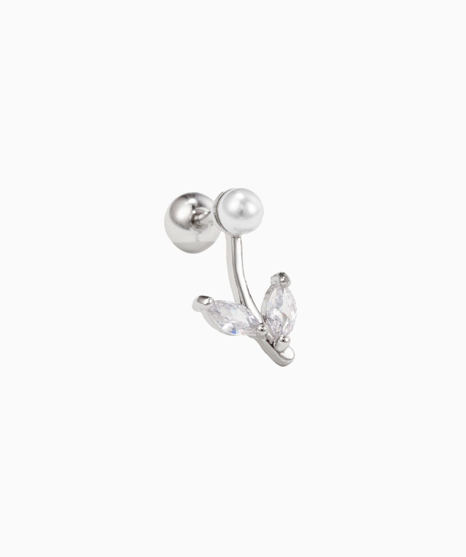 Pearls Rose Stud