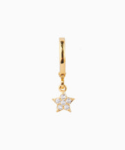 Sparkle Star Hoop - Brass - Lobe - Oumo Jewelry