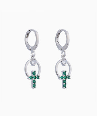 Cross Huggie Earrings - OumoJewelry
