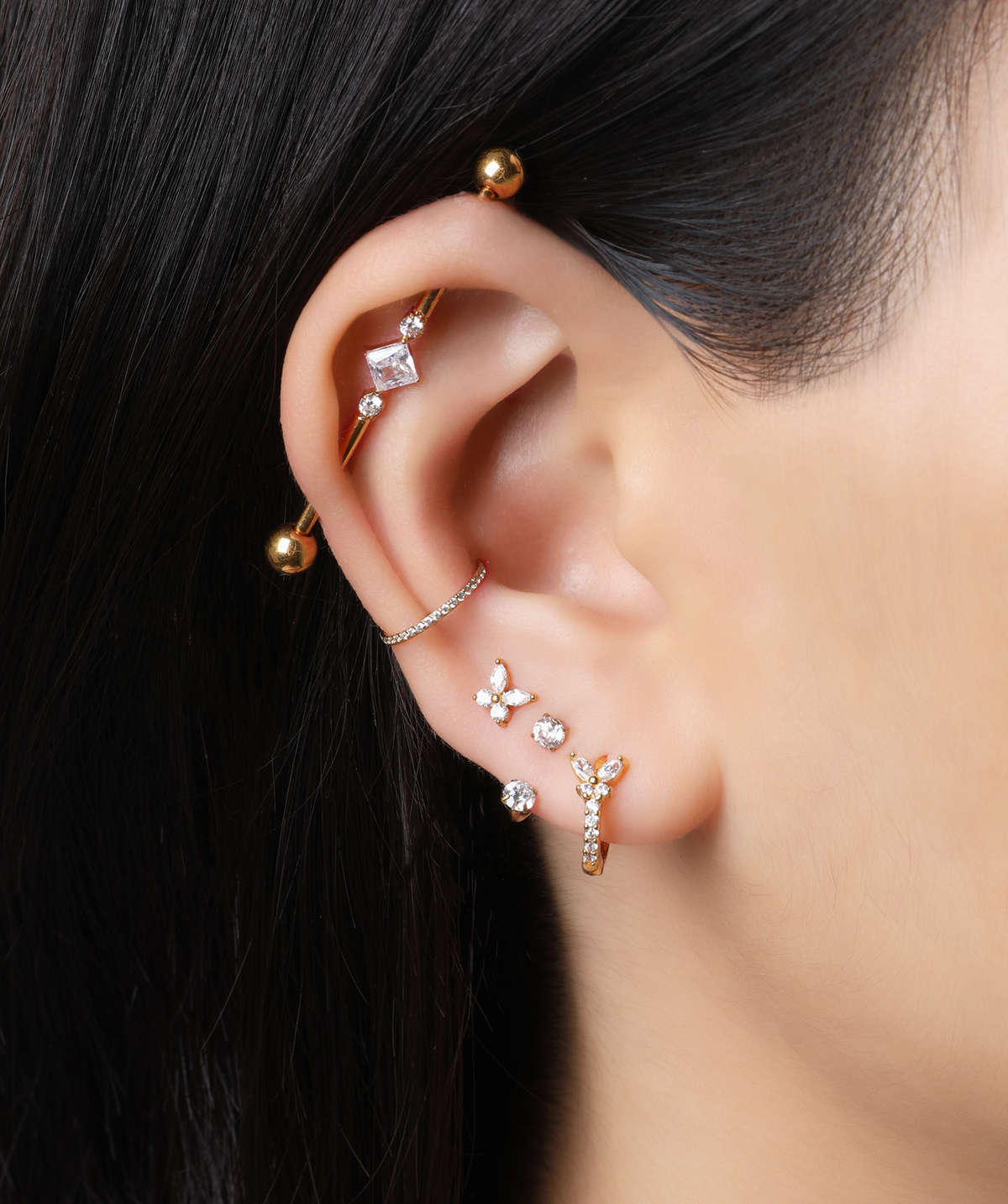 Titanium Siena Industrial Barbell - Titanium - Industrial - Oumo Jewelry
