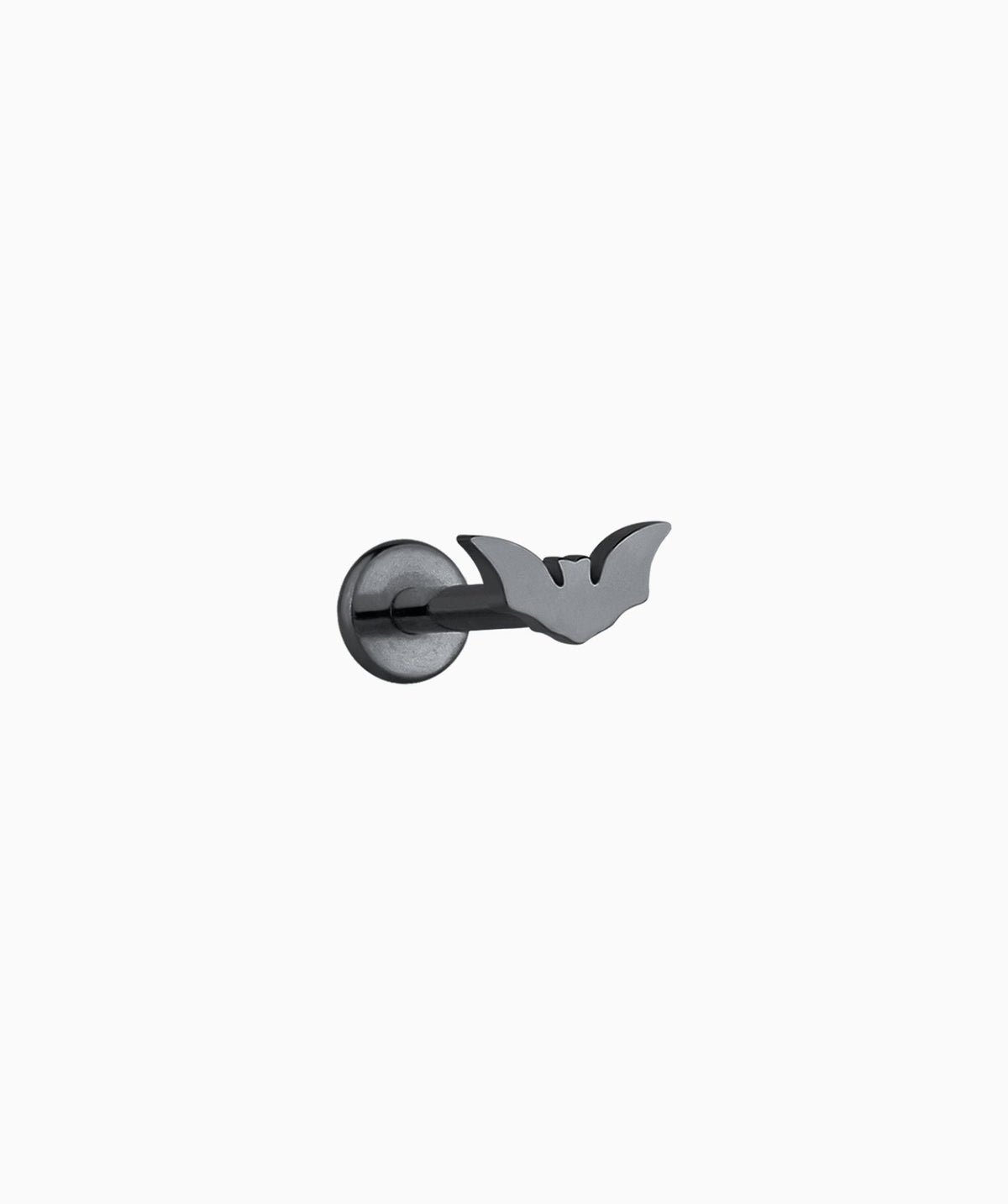 Minimalist Bat Flatback Stud - Stainless Steel - Forward Helix, Helix, Upper Lobe - Oumo Jewelry