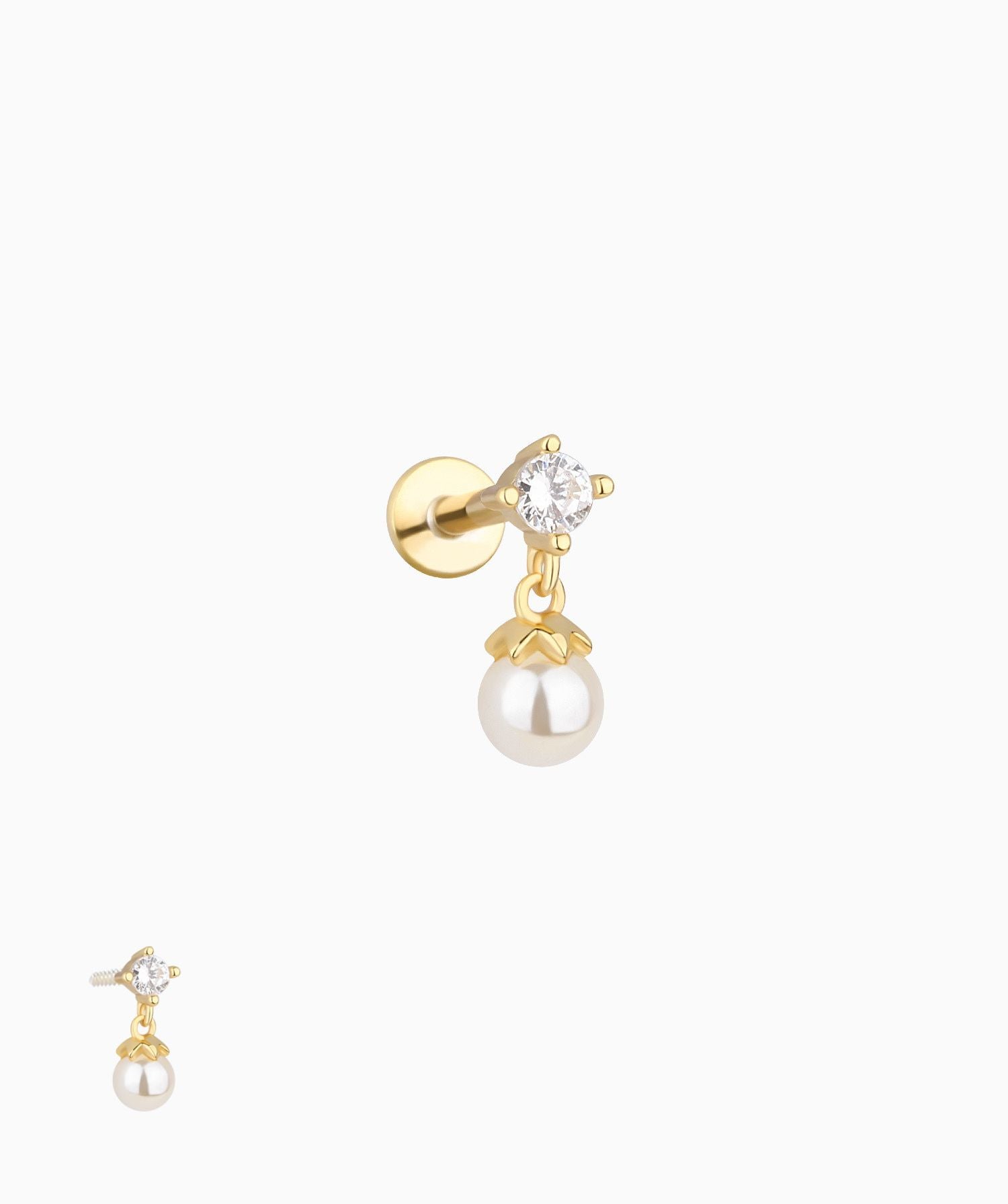 Gemstone Pearl Drop