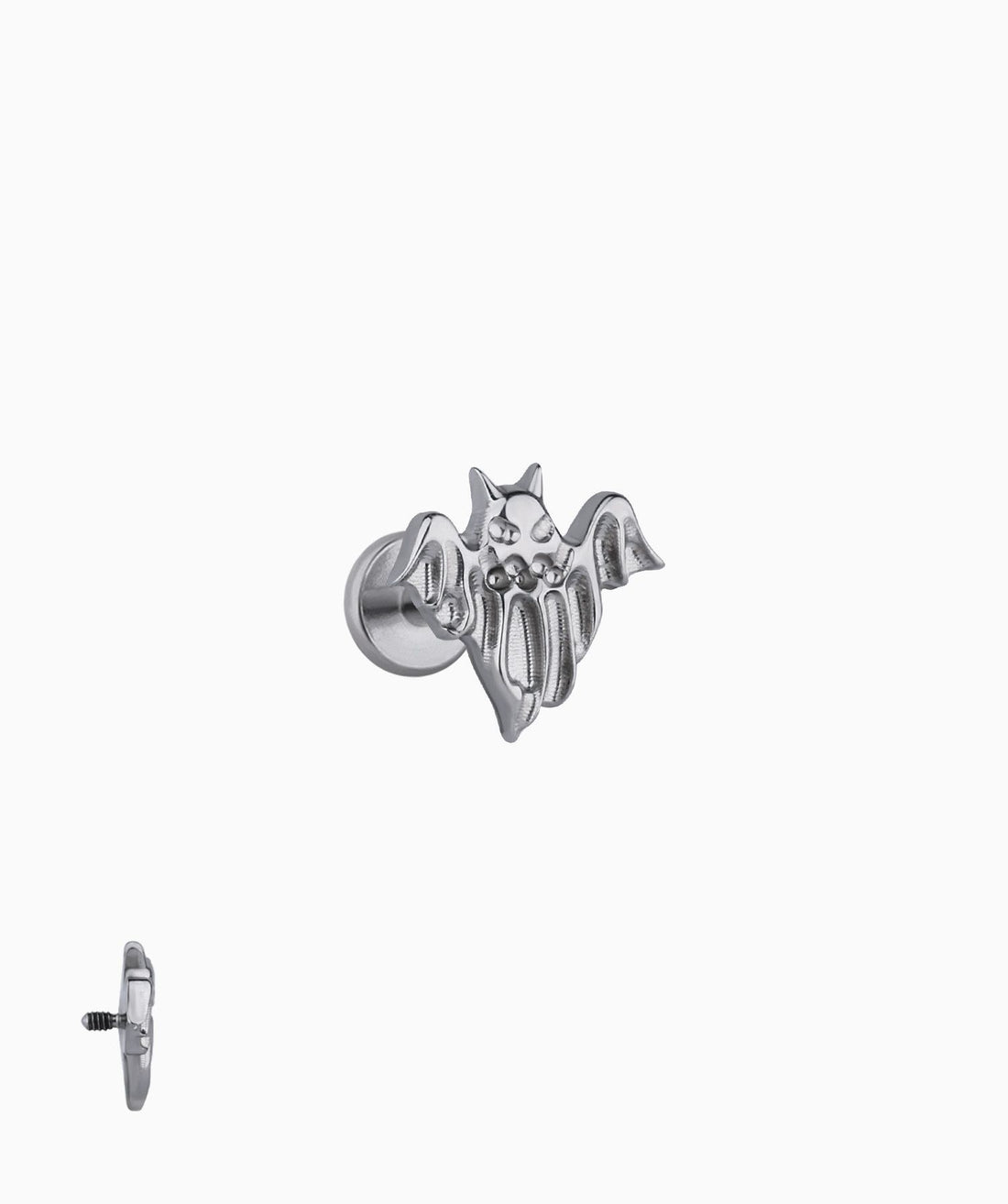 👻 Titanium Cute Ghost Flatback Stud