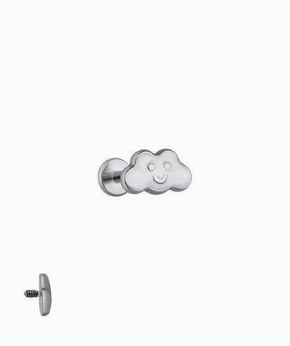 Titanium Smile Cloud Stud