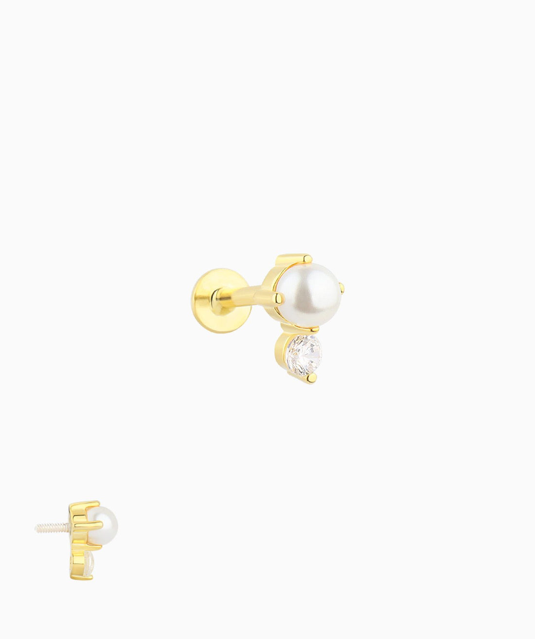 Pearl &amp; Gem Flatback Stud