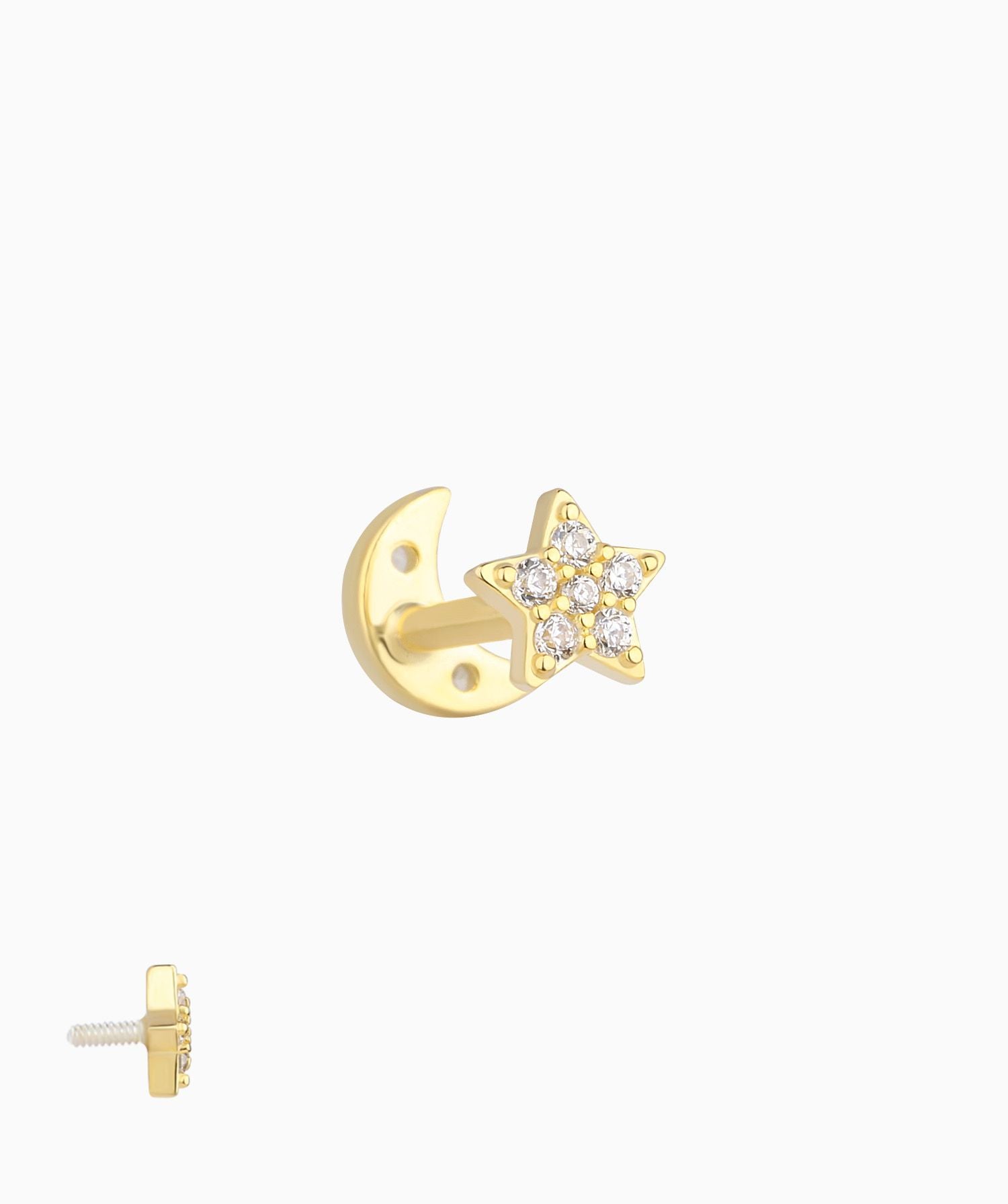 Moon Star Reversible Flatback Stud