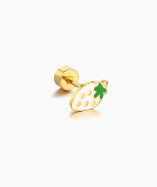 Strawberry Flatback Stud - OumoJewelry