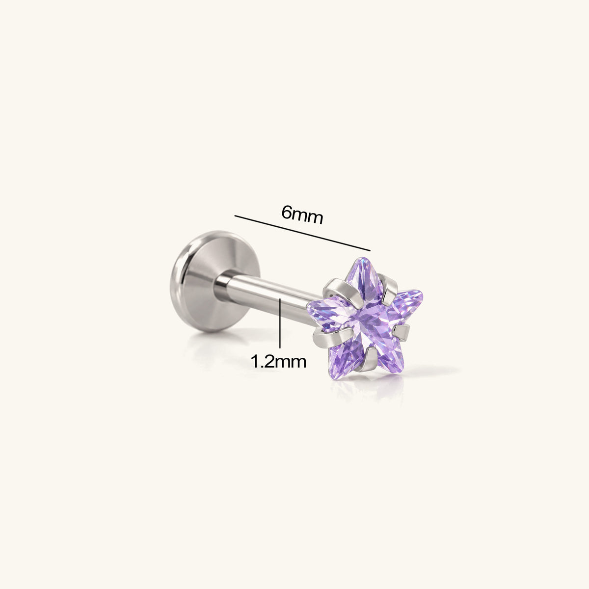 Titanium Zodiac Stars Stud