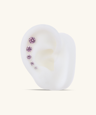 Titanium Sparkle Rainbow Stud