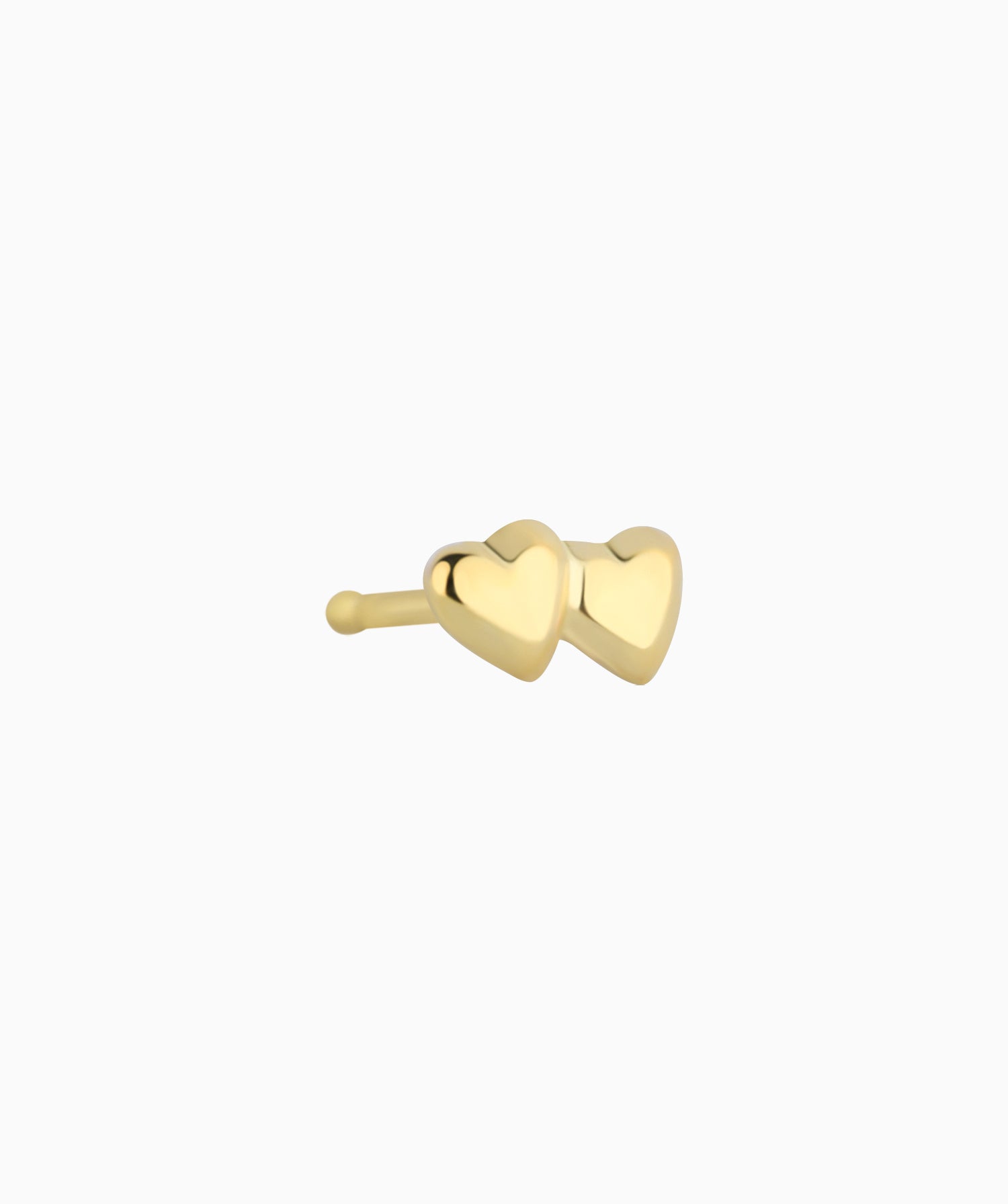 Double Heart Nose Stud