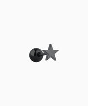 Black Mystic Star Stud - Stainless Steel - Upper Lobe, Helix, Flat - Oumo Jewelry