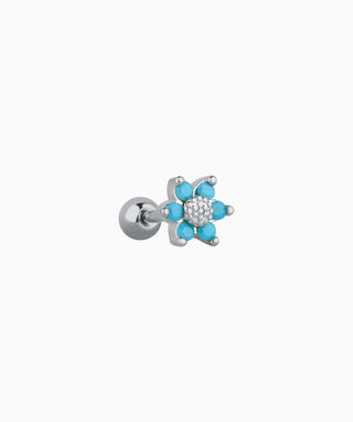 Turquoise Flower Stud - OumoJewelry