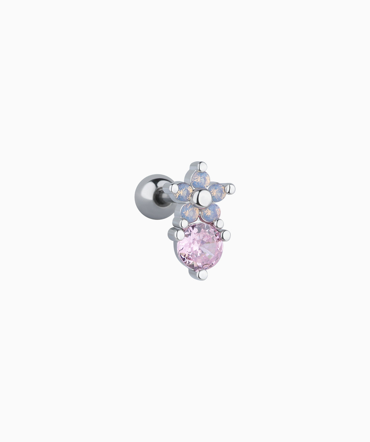 Sweet Dream Flower Stud - Stainless Steel - Upper Lobe, Helix - Oumo Jewelry