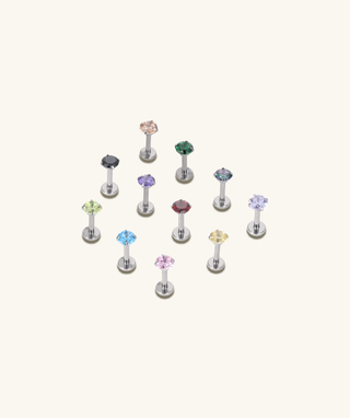 Titanium Sparkle Rainbow Stud