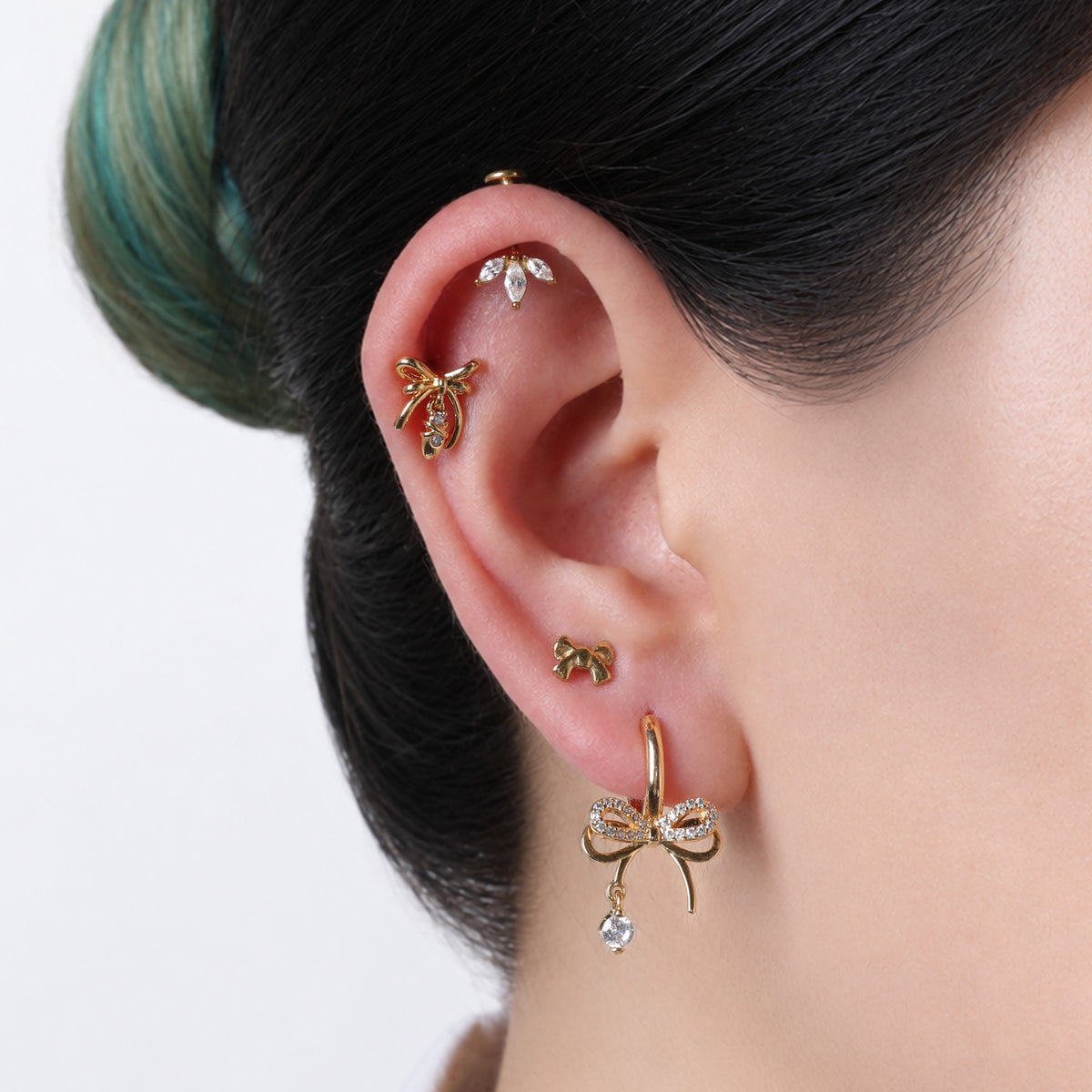 Trinova Vertical Helix Stud - Stainless Steel - Vertical Helix - Oumo Jewelry