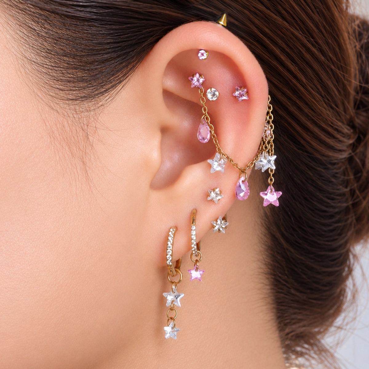 Titanium Leda Vertical Helix - OumoJewelry