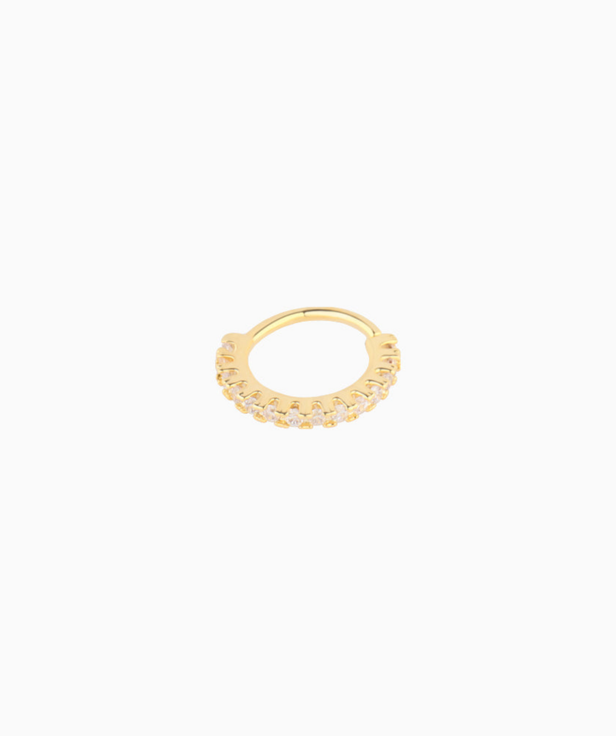 Basic Gem Seamless Ring - Stainless Steel - Septum - Oumo Jewelry