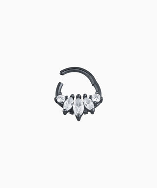 Delicate Leaf Clicker Hoop - OumoJewelry