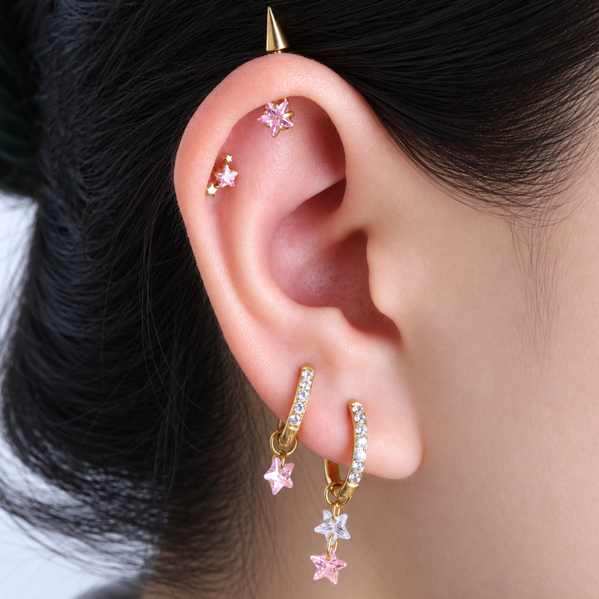 Titanium Willa Vertical Helix - OumoJewelry