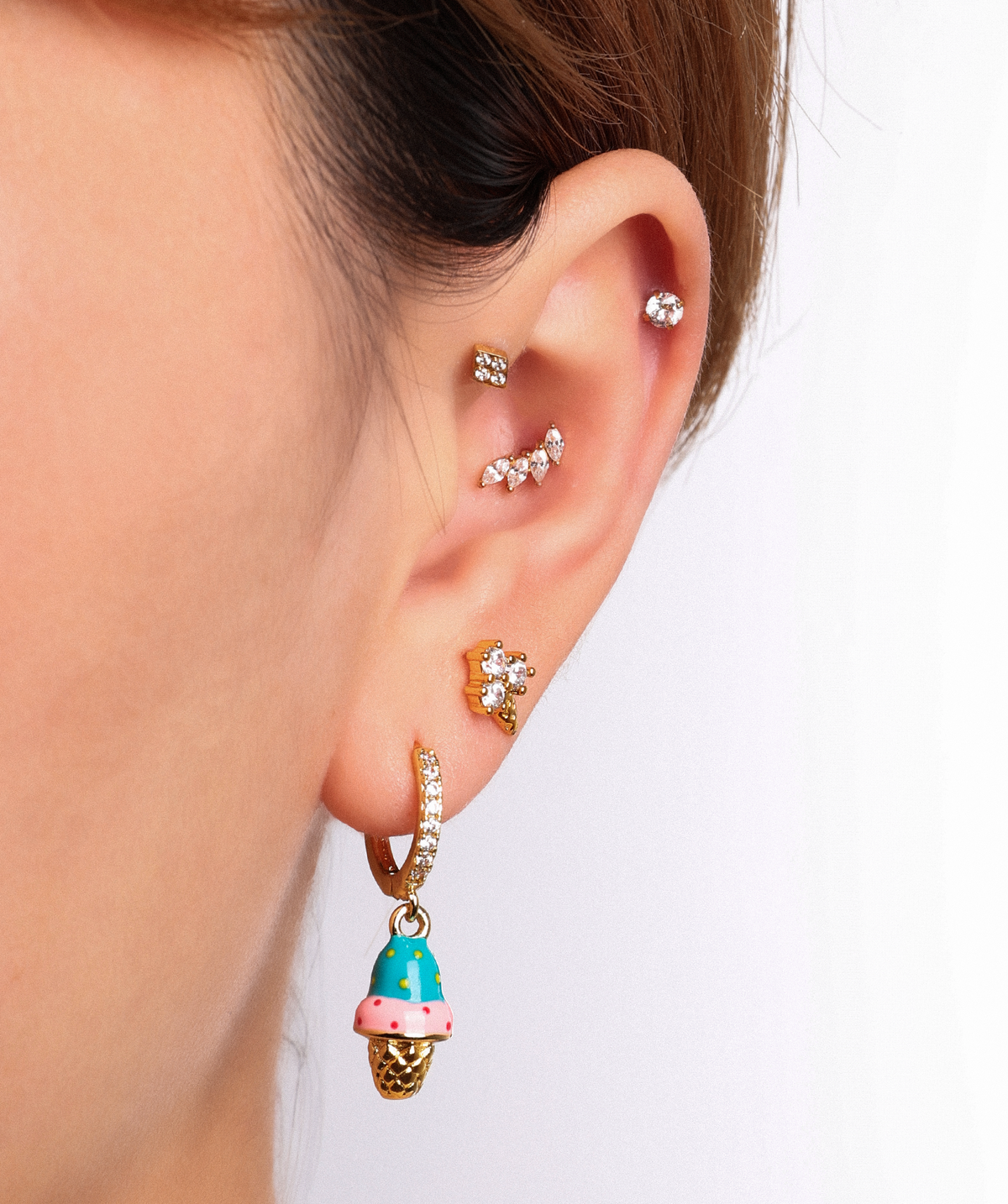 Ice cream Charm - Brass - Oumo Jewelry