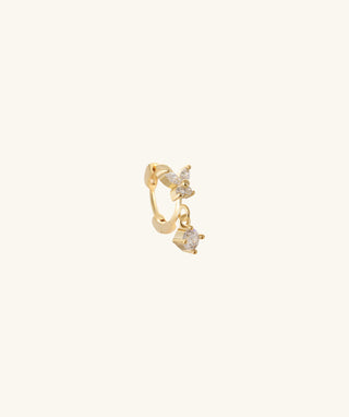 Butterfly Drop Helix Hoop - OumoJewelry