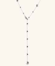 Silver Pearl Necklace - Stainless Steel - Oumo Jewelry