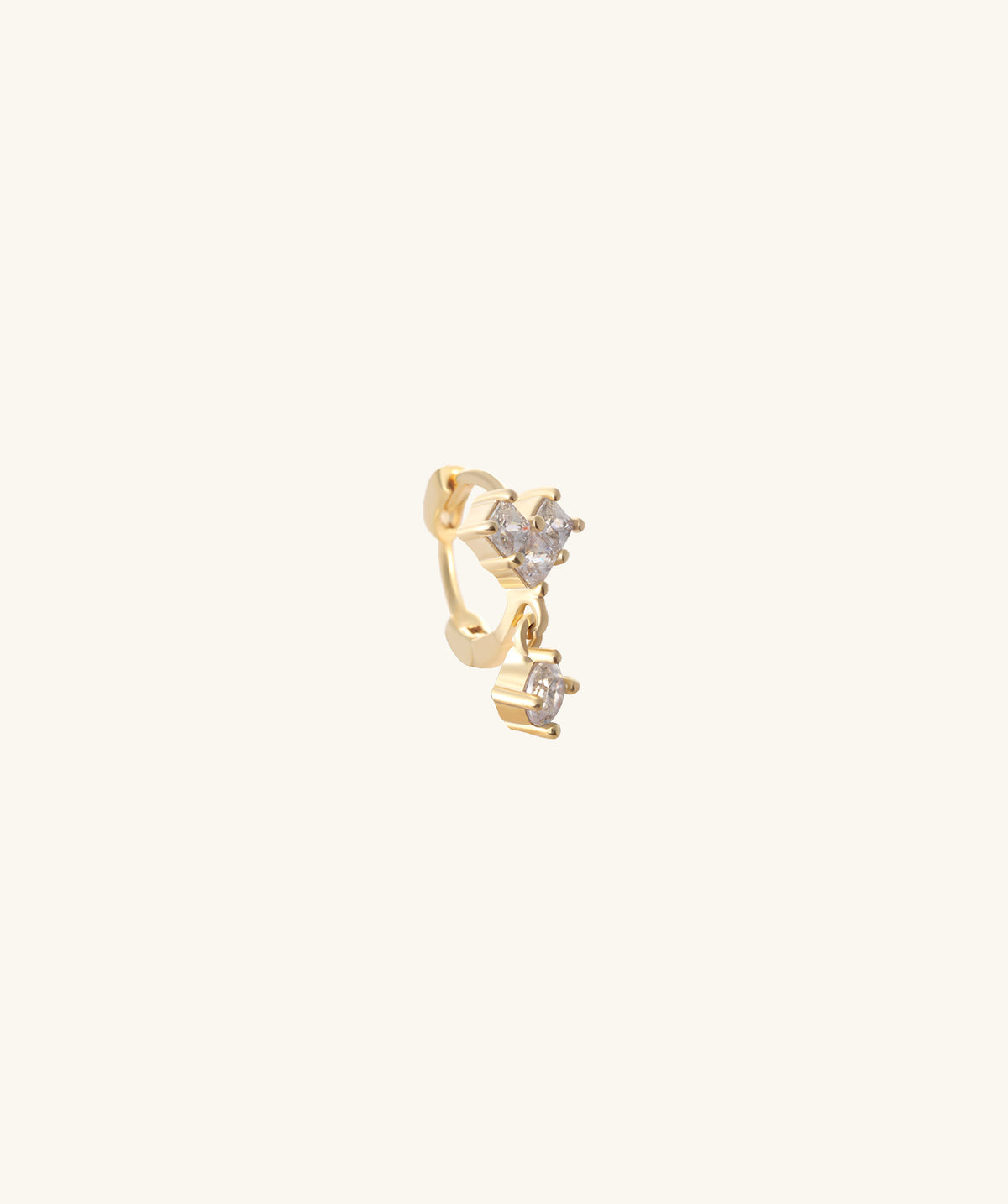 Heart Helix Hoop - Stainless Steel - Helix, Upper Lobe - Oumo Jewelry