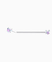 Hearts Industrial Barbell - Stainless Steel - Industrial - Oumo Jewelry