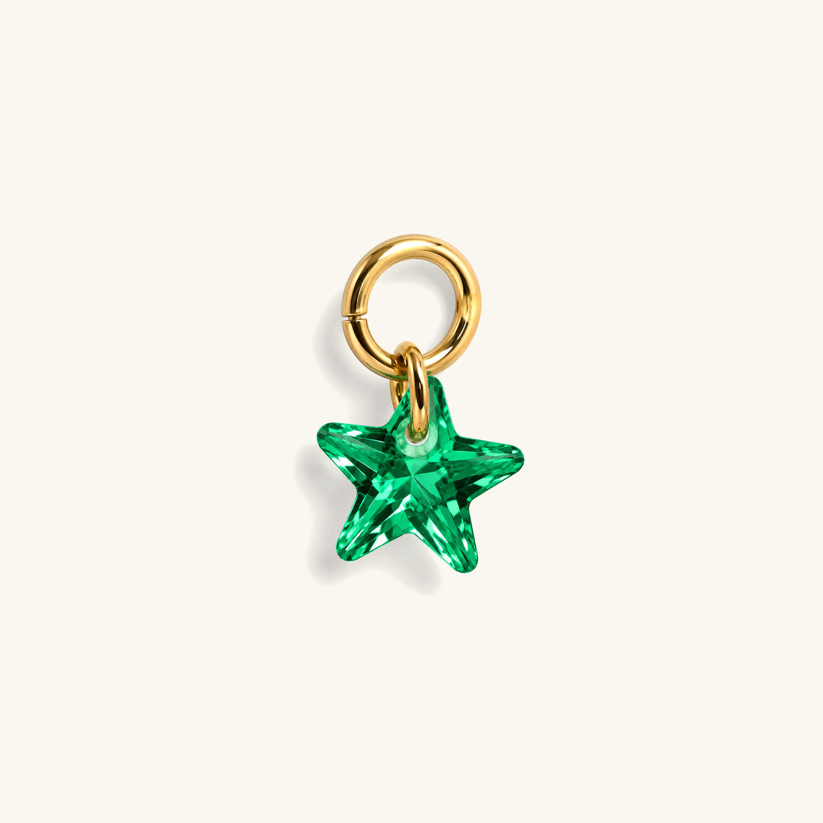 Single Star CZ Charm Drop - OumoJewelry