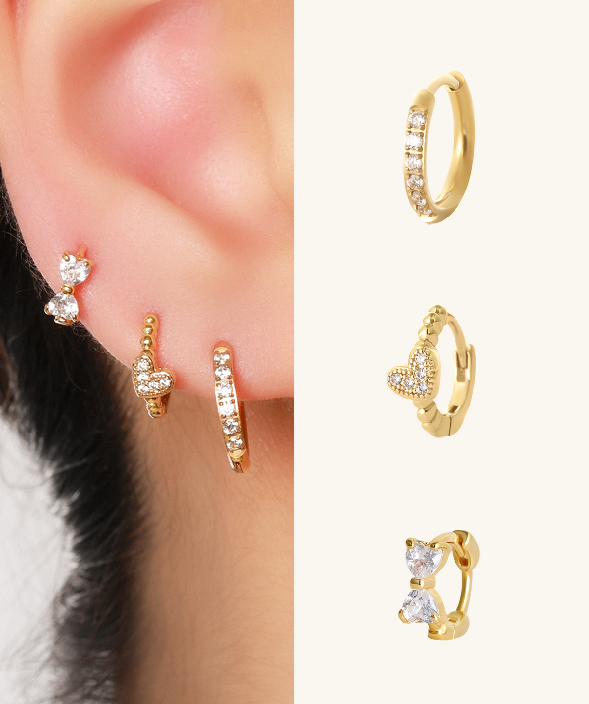 Dazzling Grace Set - Brass - Oumo Jewelry