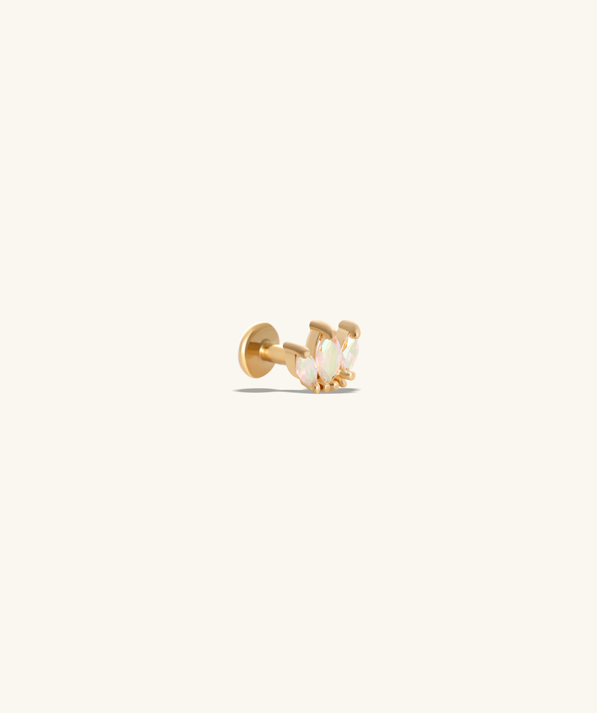 Marquise Stud - Stainless Steel - Upper Lobe, Conch, Flat - Oumo Jewelry