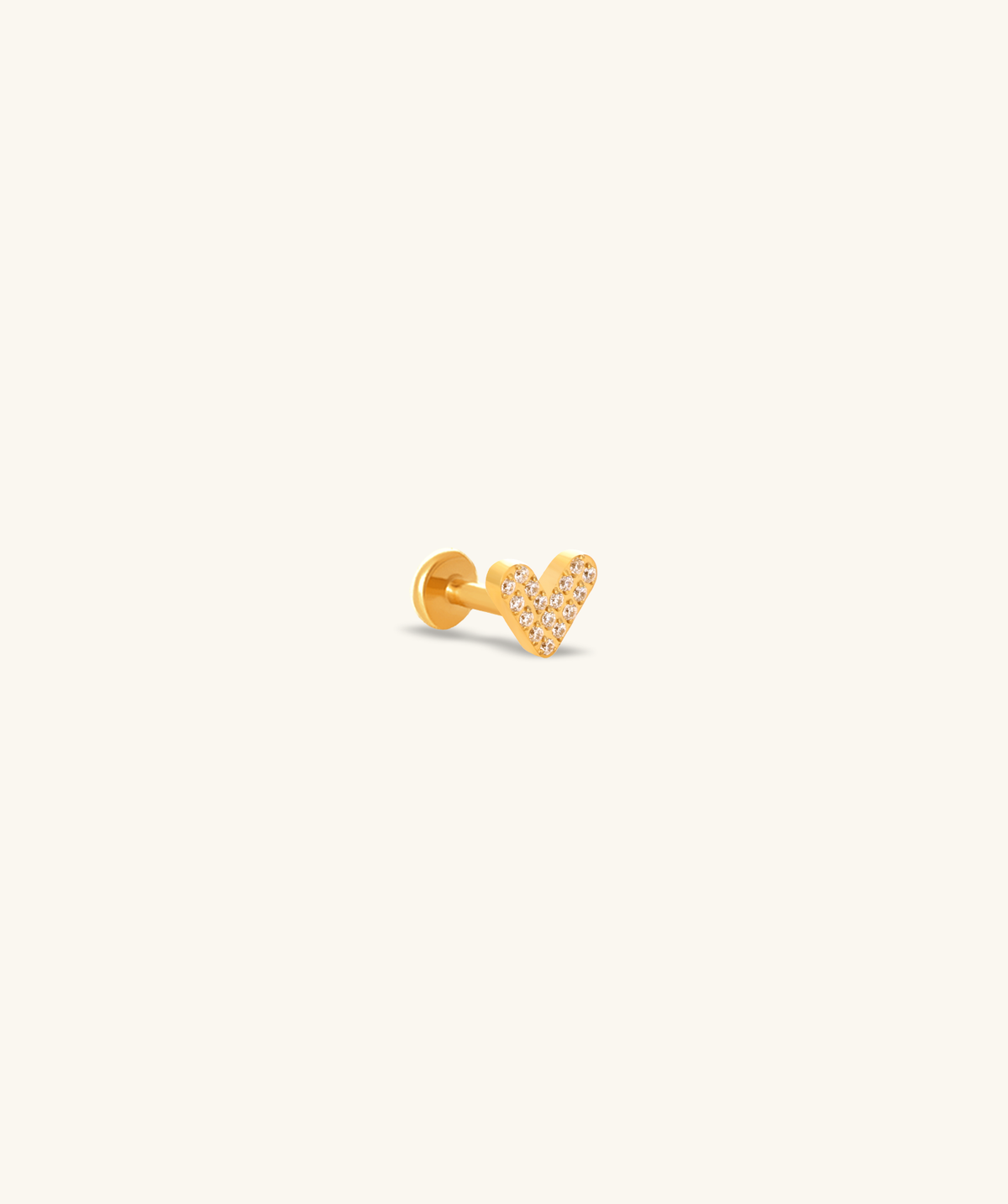 Titanium Vivia Stud - Titanium - Helix, Upper Lobe, Conch - Oumo Jewelry