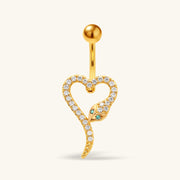 Snake CZ Belly Ring