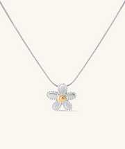 Daisy Charm Necklace - Stainless Steel - Oumo Jewelry