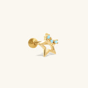 Cyril Star Stud - Stainless Steel - Upper Lobe, Helix, Flat - Oumo Jewelry