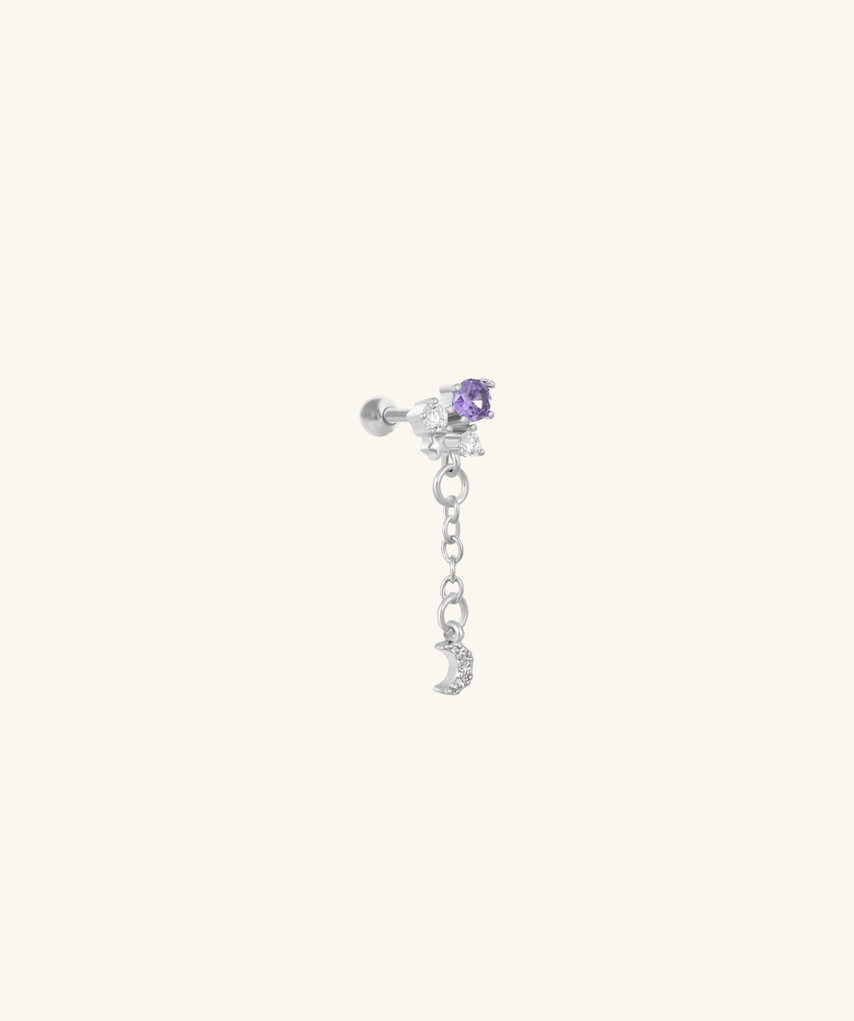 Celene Chain Stud - Stainless Steel - Lobe, Upper Lobe - Oumo Jewelry