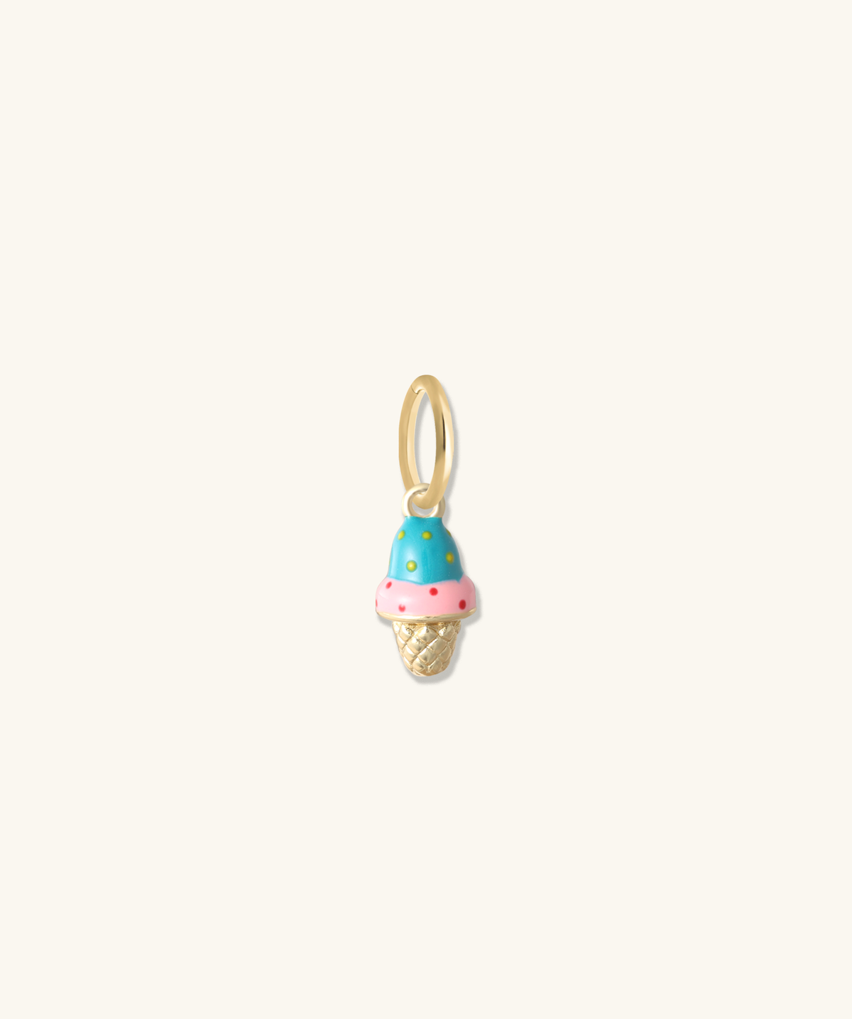 Ice cream Charm - Brass - Oumo Jewelry