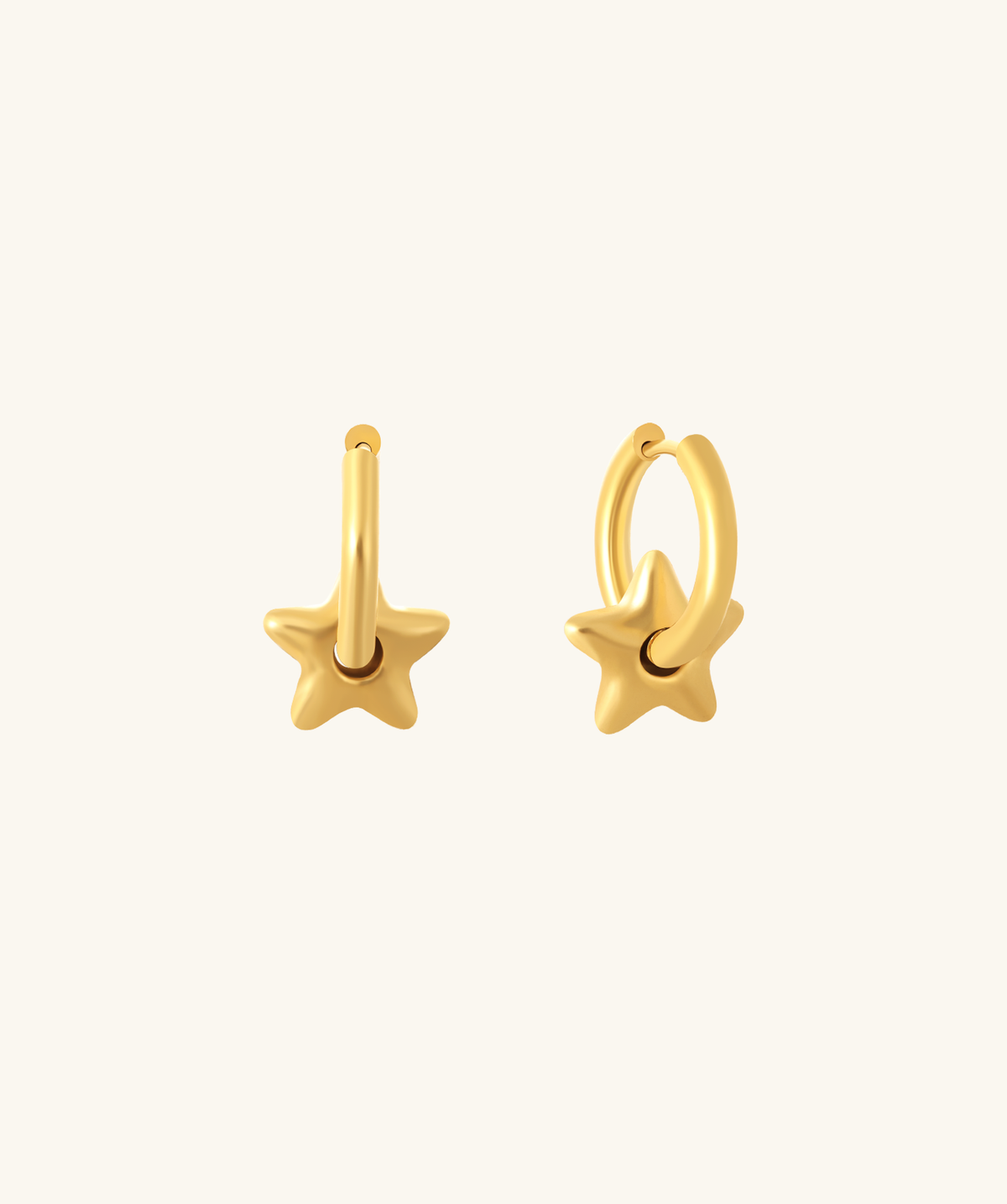 Pleated Star Drops - Stainless Steel - Oumo Jewelry