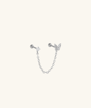 Charming Butterfly Chain - Stainless Steel - Lobe, Upper Lobe - Oumo Jewelry