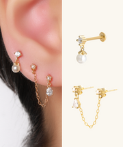 S925 Pearl Set - Sterling Silver 925 - Oumo Jewelry