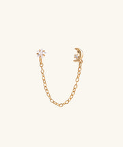 Star & Moon Chain - Stainless Steel - Lobe, Upper Lobe - Oumo Jewelry