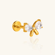 Titanium Bow CZ Stud