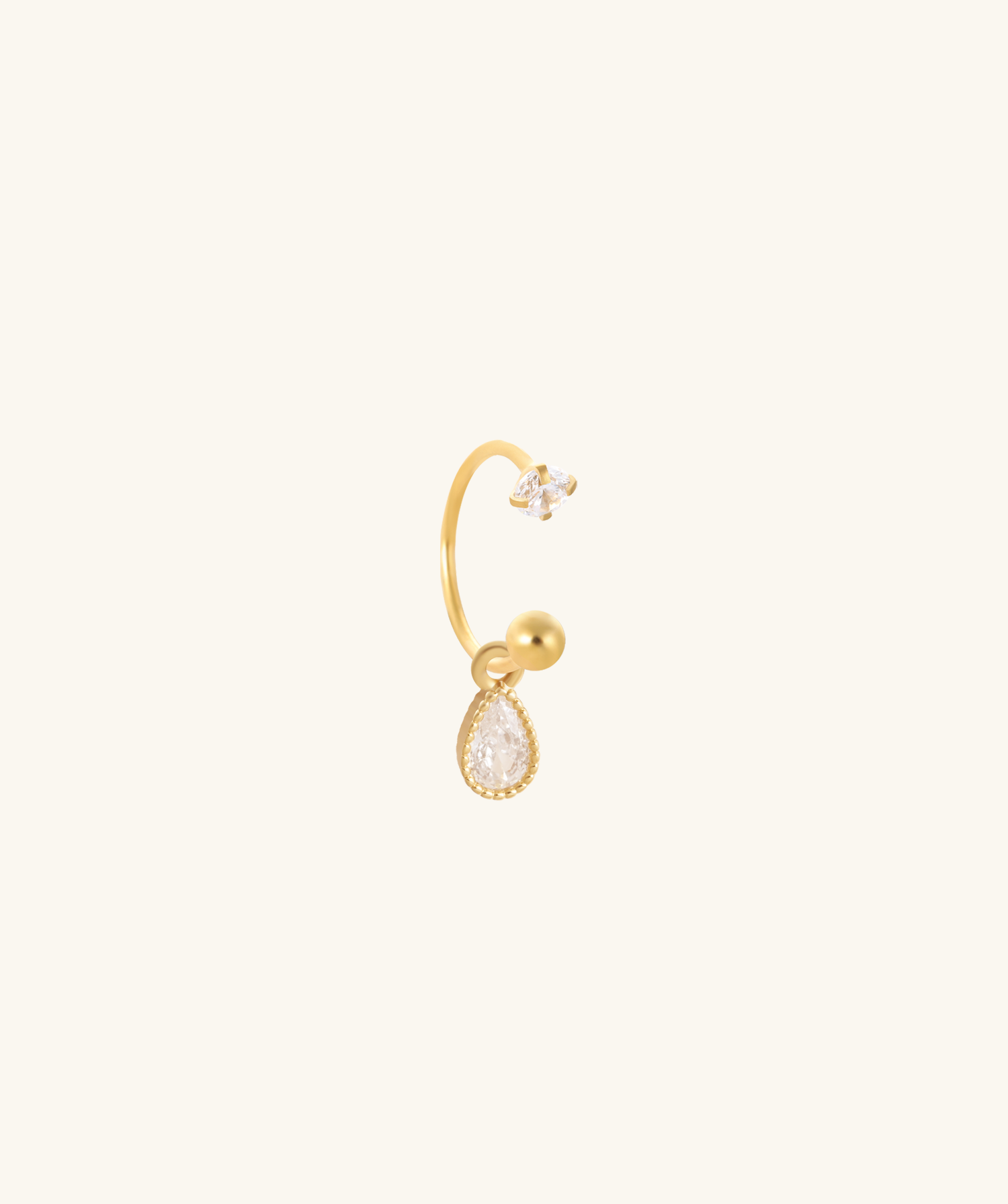 Dew Horseshoe Ring - OumoJewelry